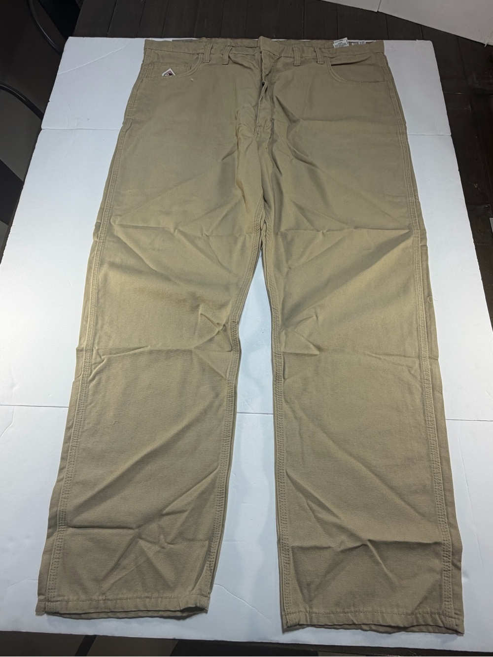NWT Bulwark FR Khaki Work Jeans 46x32 CAT2 NFPA 2112 Flame Resistant Pants